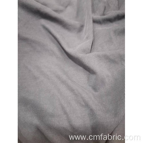 Knitted Modal Polyester sandwashed dyed 1x1 rib fabric